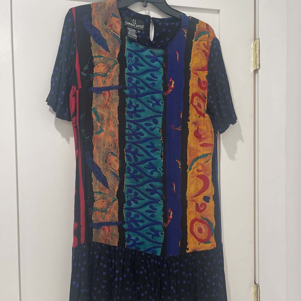 Vintage Carole Little Dress Dropped Waist Size 8